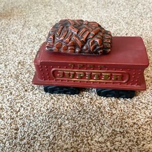 Vintage Red Train Car Decor